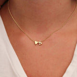 GOLD DAINTY HEART INITIAL NECKLACE™