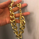 GOLD CHUNKY CHAIN CHOKER NECKLACE™