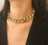 GOLD CHUNKY CHAIN CHOKER NECKLACE™